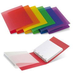 Cartella Happy Color - polipropilene - 4 anelli tondi - Diametro 17 mm - colori assortiti